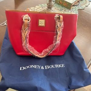 Dooney & Bourke Small Gretchen Tote - Red Smooth Leather - NWT